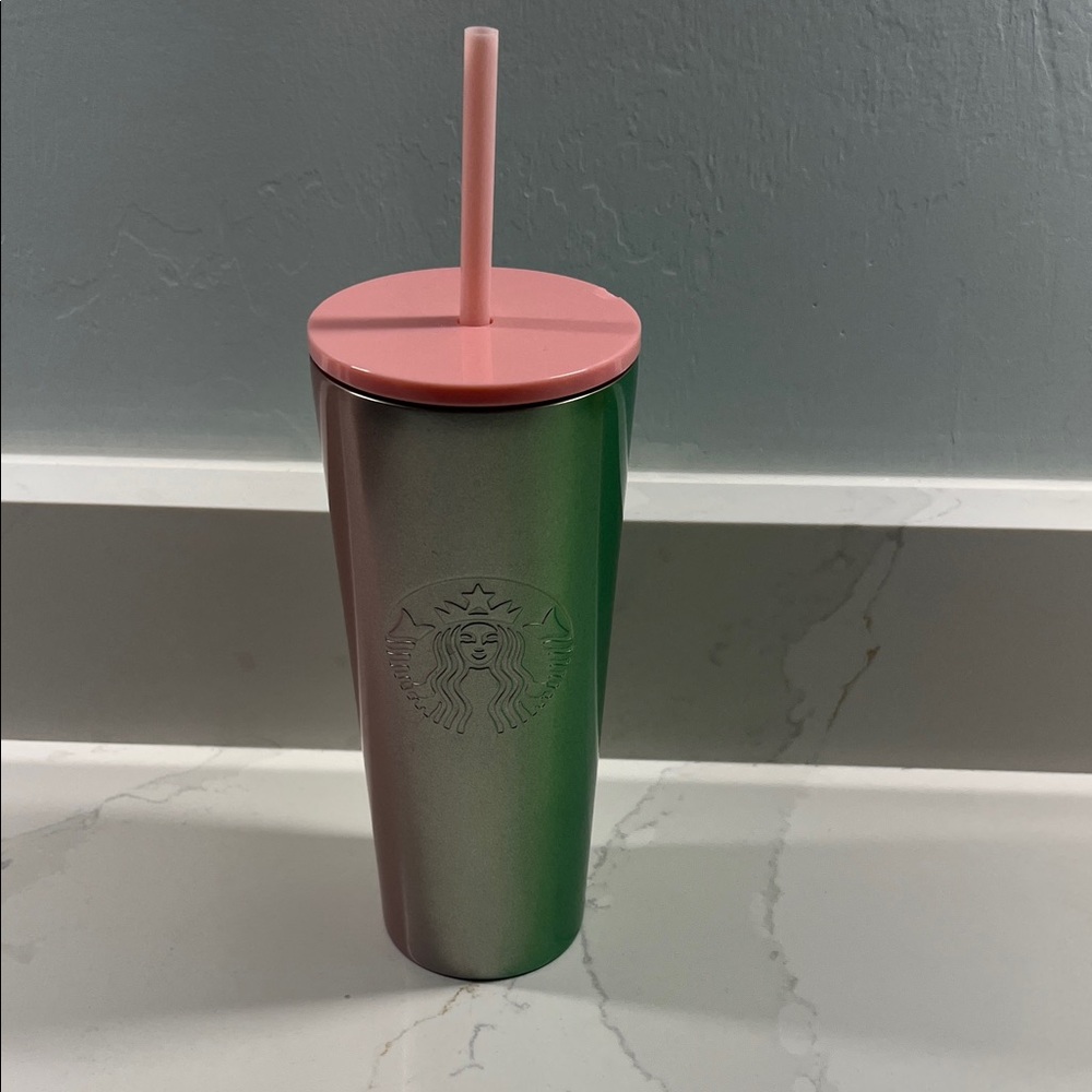 Starbucks Pink and Green Ombre Tumbler